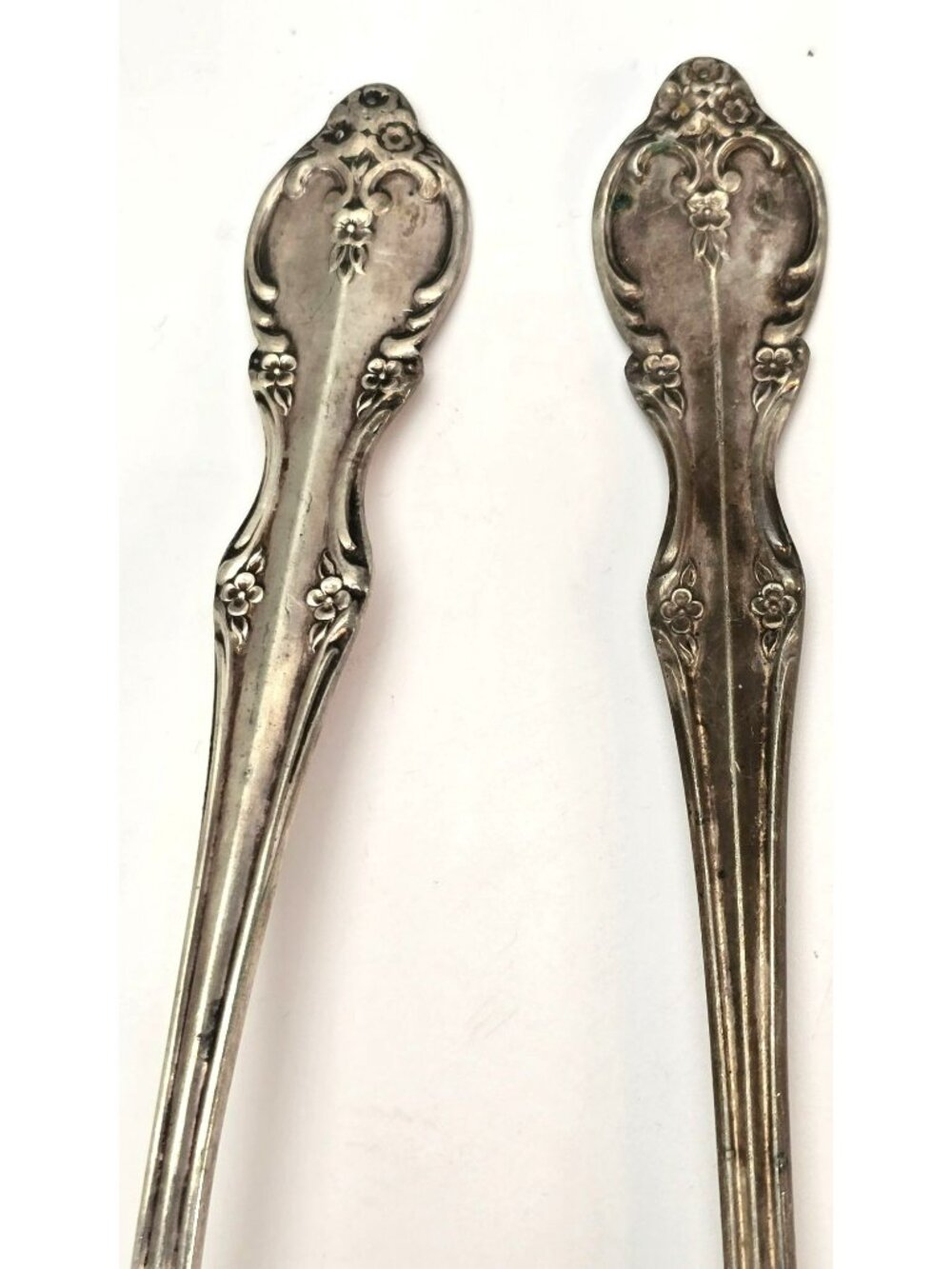 Antique Rogers Bros Silverplate Pie Server And Fork Floral Pattern CM2266 - Picture 6 of 6